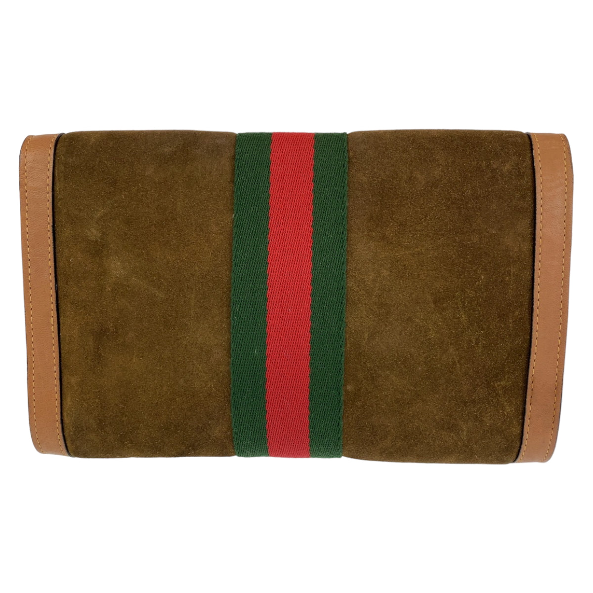 H-0425
GUCCI グッチ シェリーライン グッチパフューム ブラウン 茶 ゴールド金具 スウェード / レザー クラッチバッグ セカンドバッグ  レディース