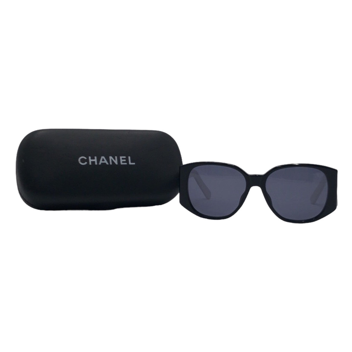 CHANEL シャネル バイカラー ロゴ ブラック 黒 ホワイト 白 プラスチック 05251 C0229 サングラス ウェリントン  レディース