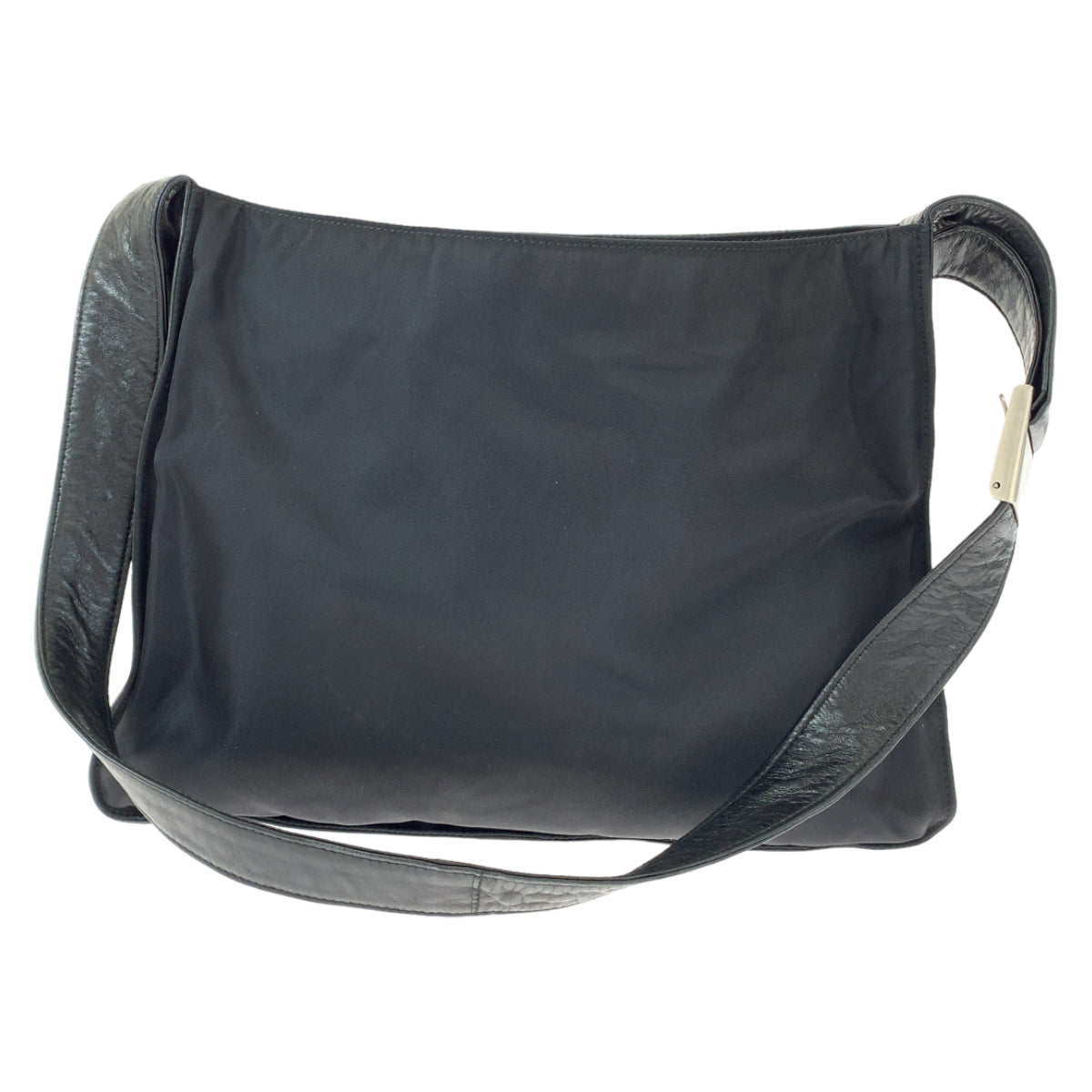 PRADA Prada Tessuto Black Nylon/Leather Shoulder Bag Crossbody for Women