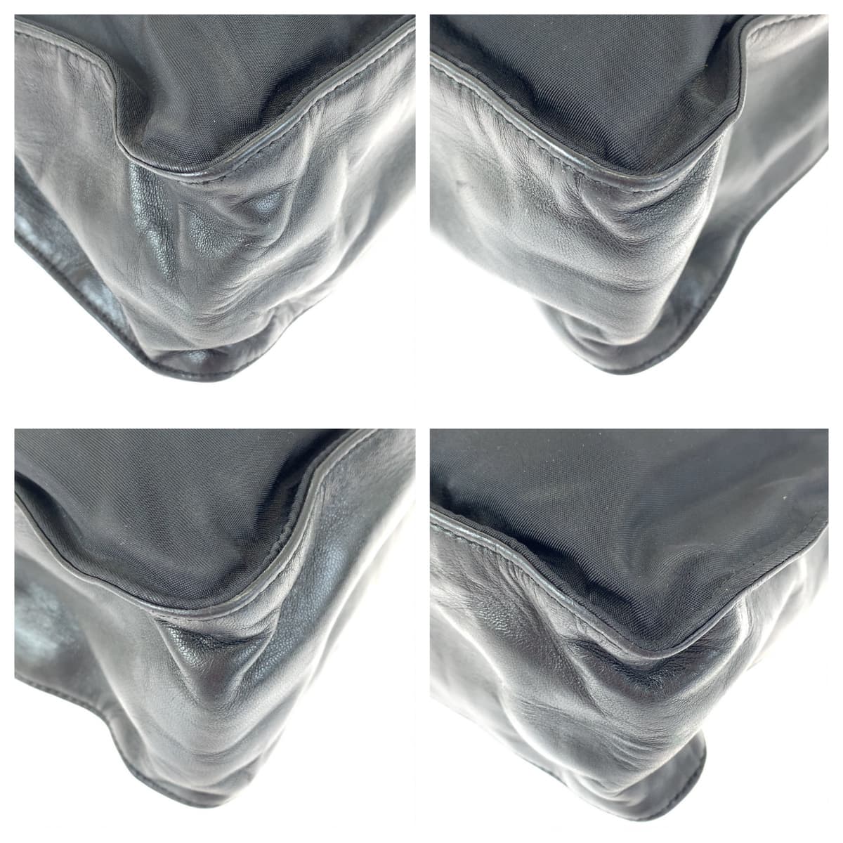 PRADA Prada Tessuto Black Nylon/Leather Shoulder Bag Crossbody for Women