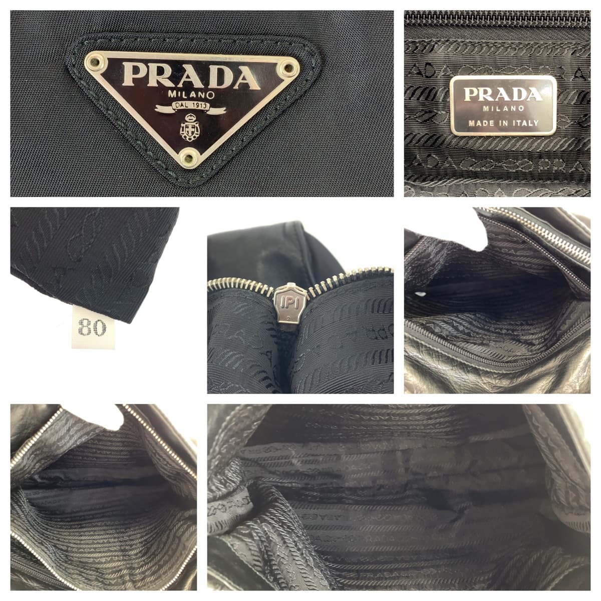 PRADA Prada Tessuto Black Nylon/Leather Shoulder Bag Crossbody for Women