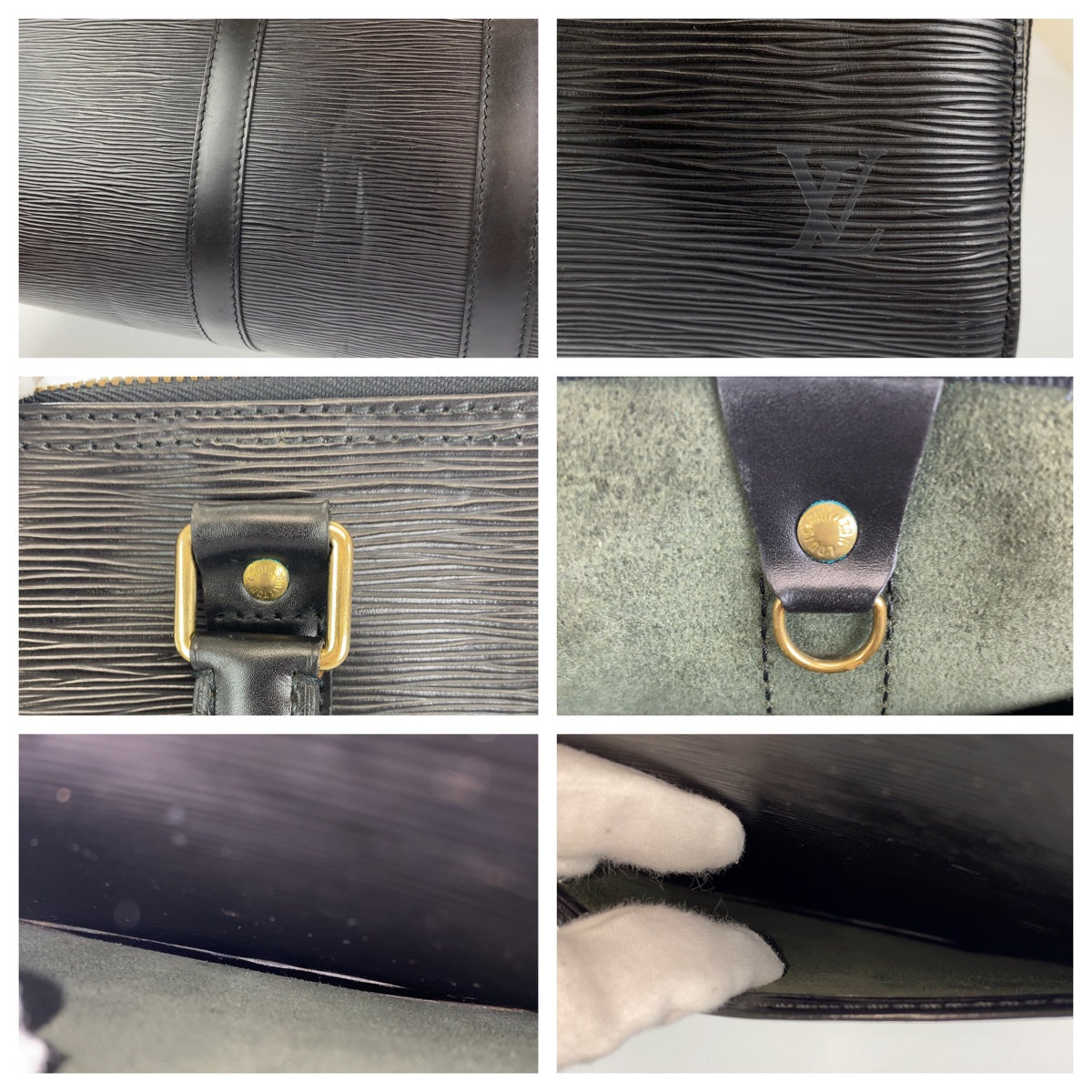 H-0428
LOUIS VUITTON ルイヴィトン エピ キーポル45 ブラック 黒 ゴールド金具 エピレザー M59062 ボストンバッグ 旅行バッグ  メンズ