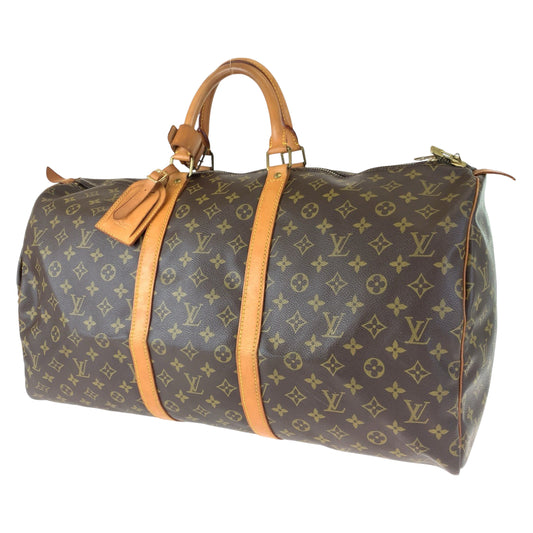 C-075
LOUIS VUITTON ルイヴィトン モノグラム キーポル55 ブラウン 茶 PVC M41424 ボストンバッグ 旅行バッグ 男女兼用  メンズ