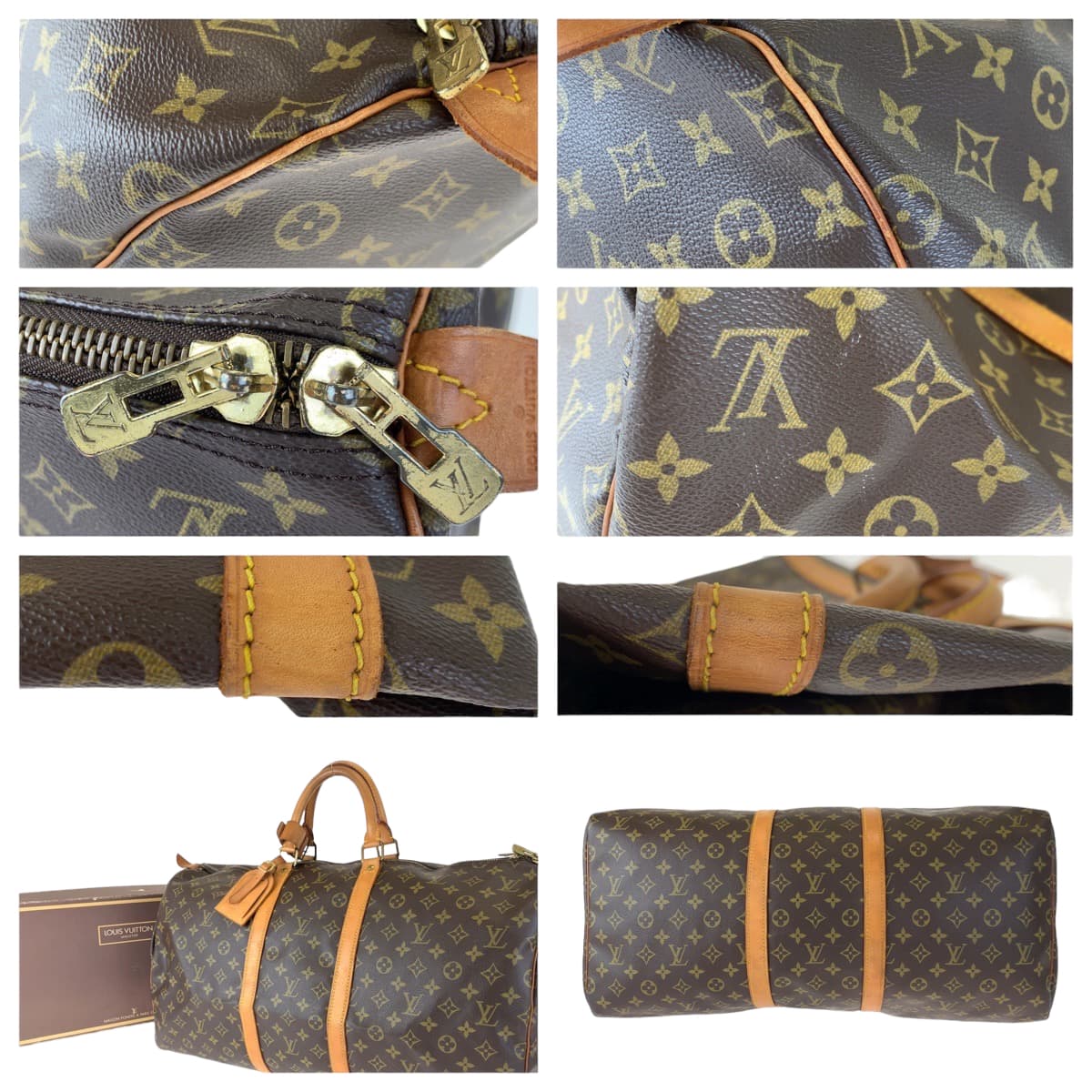 C-075
LOUIS VUITTON ルイヴィトン モノグラム キーポル55 ブラウン 茶 PVC M41424 ボストンバッグ 旅行バッグ 男女兼用  メンズ