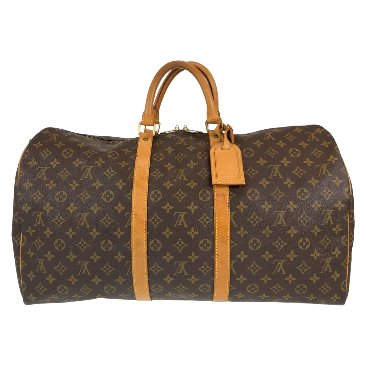 C-068
LOUIS VUITTON ルイヴィトン モノグラム キーポルバンドリエール55 男女兼用 ブラウン 茶 ゴールド金具 PVC M41424 ボストンバッグ 旅行バッグ  メンズ