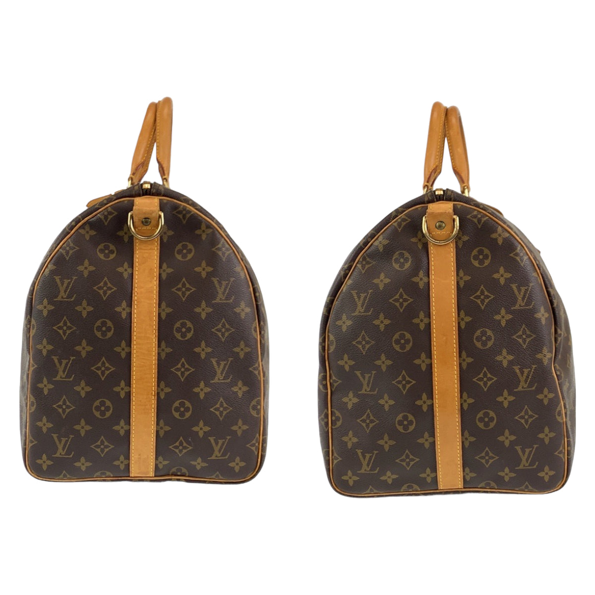 C-068
LOUIS VUITTON ルイヴィトン モノグラム キーポルバンドリエール55 男女兼用 ブラウン 茶 ゴールド金具 PVC M41424 ボストンバッグ 旅行バッグ  メンズ