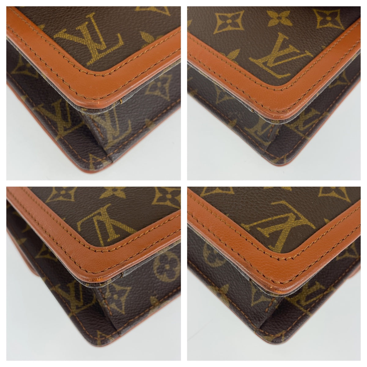 C-097
LOUIS VUITTON ルイヴィトン モノグラム ポシェットダム ブラウン 茶 ゴールド金具 PVC M51810 セカンドバッグ クラッチバッグ  メンズ