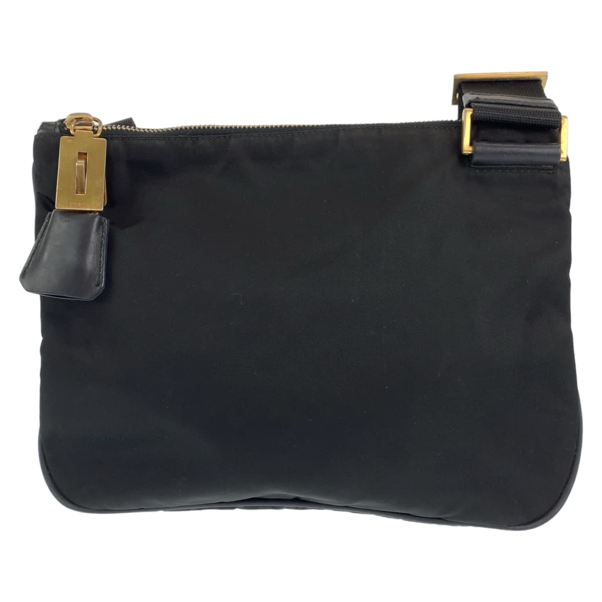 PRADA Tessuto Black Gold Hardware Nylon BT0222 Shoulder Bag Crossbody Bag for Women