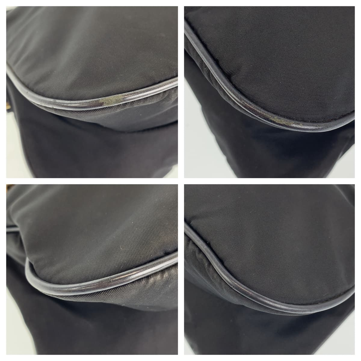 PRADA Tessuto Black Gold Hardware Nylon BT0222 Shoulder Bag Crossbody Bag for Women