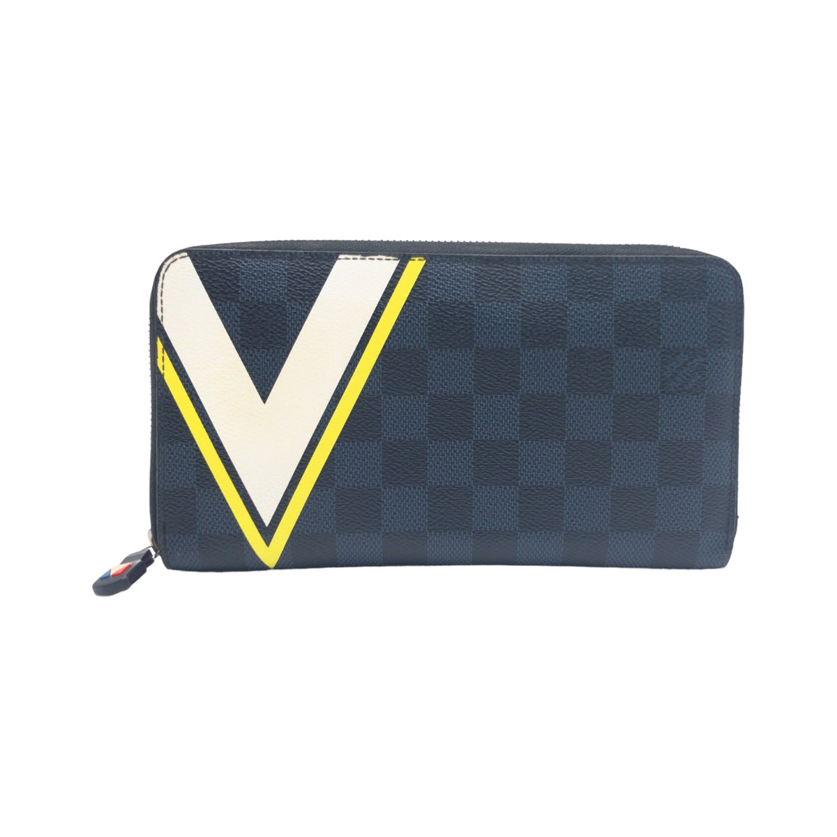 LOUIS VUITTON ルイヴィトン ダミエコバルト ジッピーオーガナイザー ネイビー 紺 シルバー金具 PVC N64014 長財布 ラウンドファスナー  メンズ
