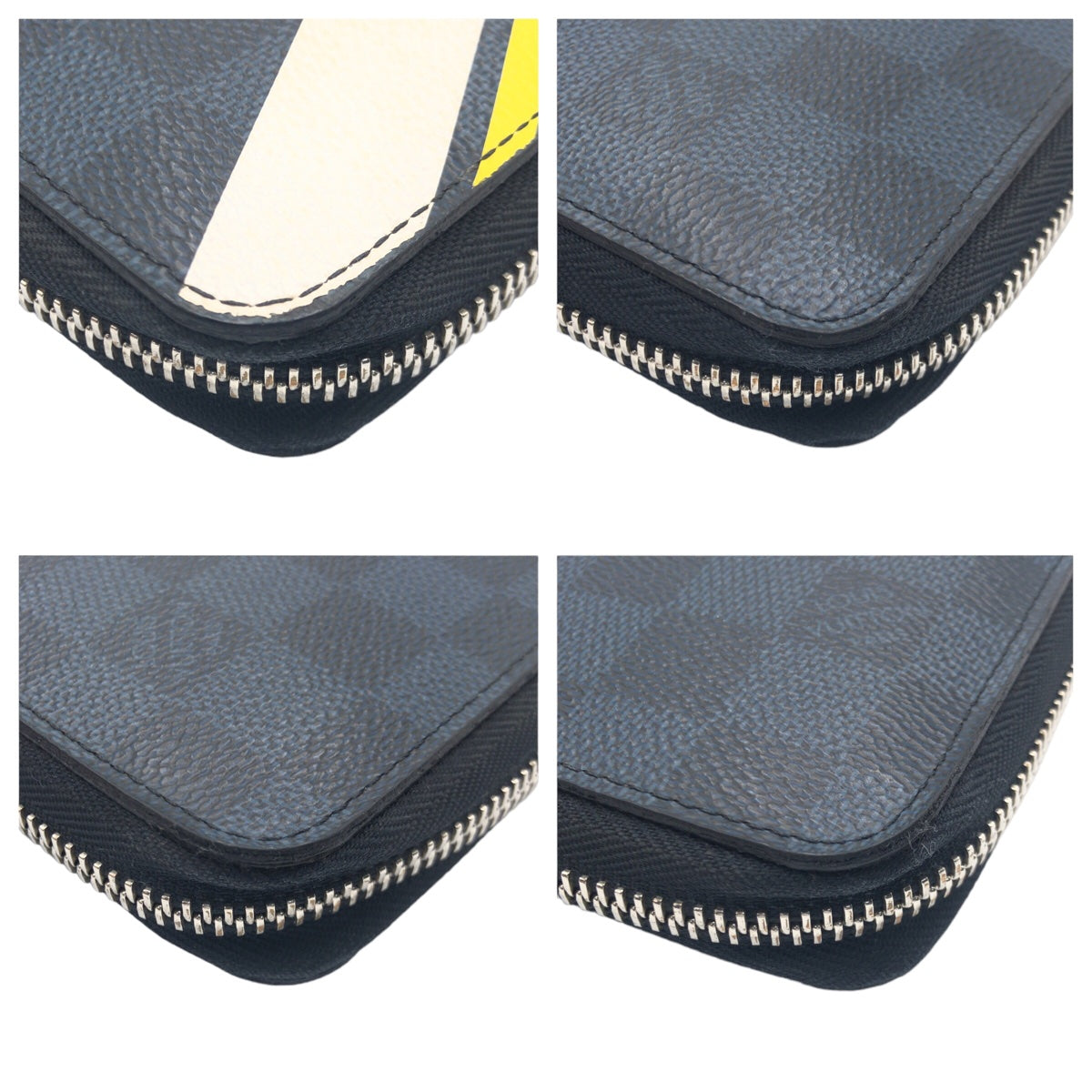 LOUIS VUITTON ルイヴィトン ダミエコバルト ジッピーオーガナイザー ネイビー 紺 シルバー金具 PVC N64014 長財布 ラウンドファスナー  メンズ