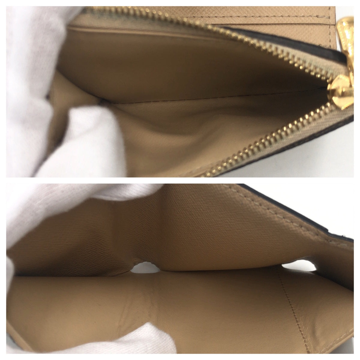 LOUIS VUITTON ルイヴィトン モノグラム ジャイアント ポルトフォイユ ゾエ グリーン 緑 ベージュ PVC M67640 二つ折り財布 札入れ  レディース