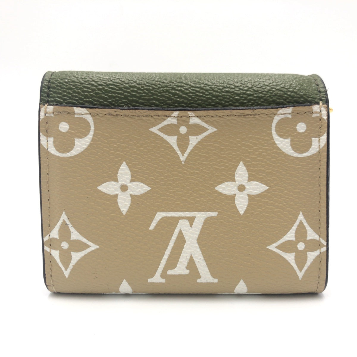 LOUIS VUITTON ルイヴィトン モノグラム ジャイアント ポルトフォイユ ゾエ グリーン 緑 ベージュ PVC M67640 二つ折り財布 札入れ  レディース