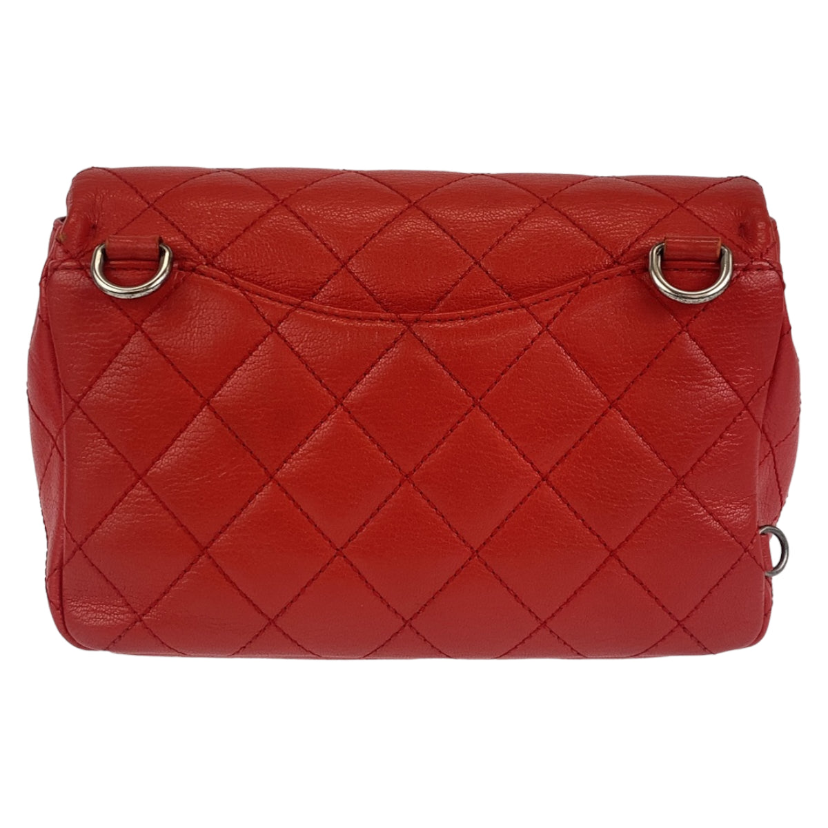 CHANEL シャネル マトラッセ23 ココマーク ターンロック レッド 赤 シルバー金具 レザー ショルダーバッグ 斜め掛けバッグ  レディース
