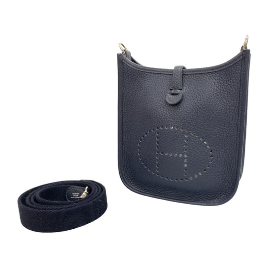 HERMES エルメス エブリンTPM ブルーニュイ ネイビー 紺 シルバー金具 トリヨンクレマンス A ショルダーバッグ 斜め掛け  レディース