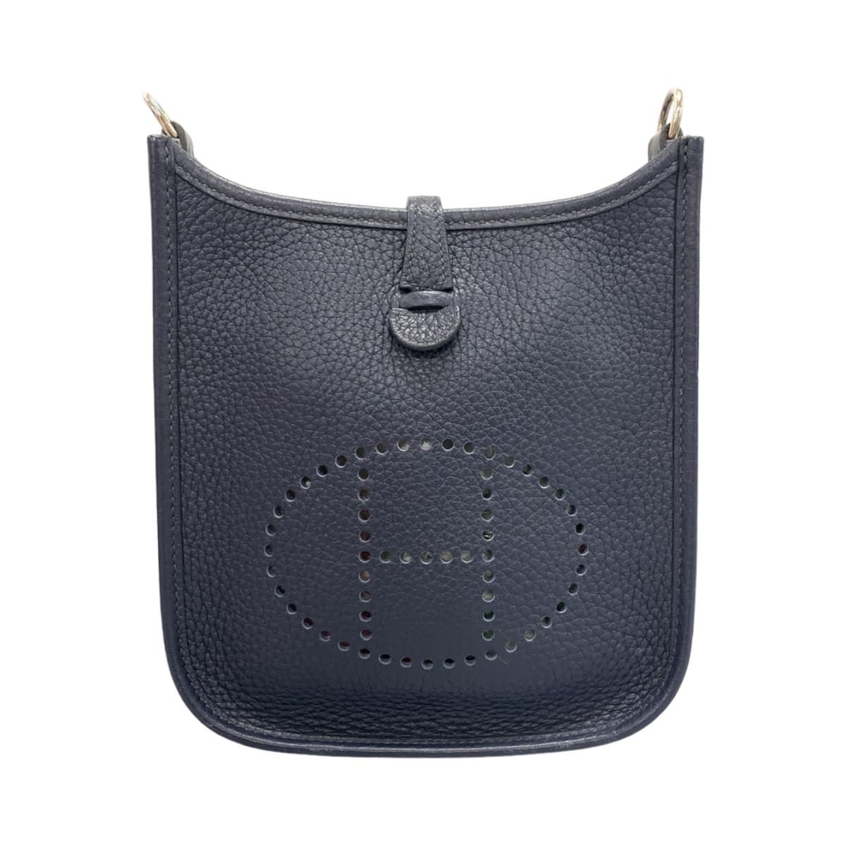 HERMES エルメス エブリンTPM ブルーニュイ ネイビー 紺 シルバー金具 トリヨンクレマンス A ショルダーバッグ 斜め掛け  レディース