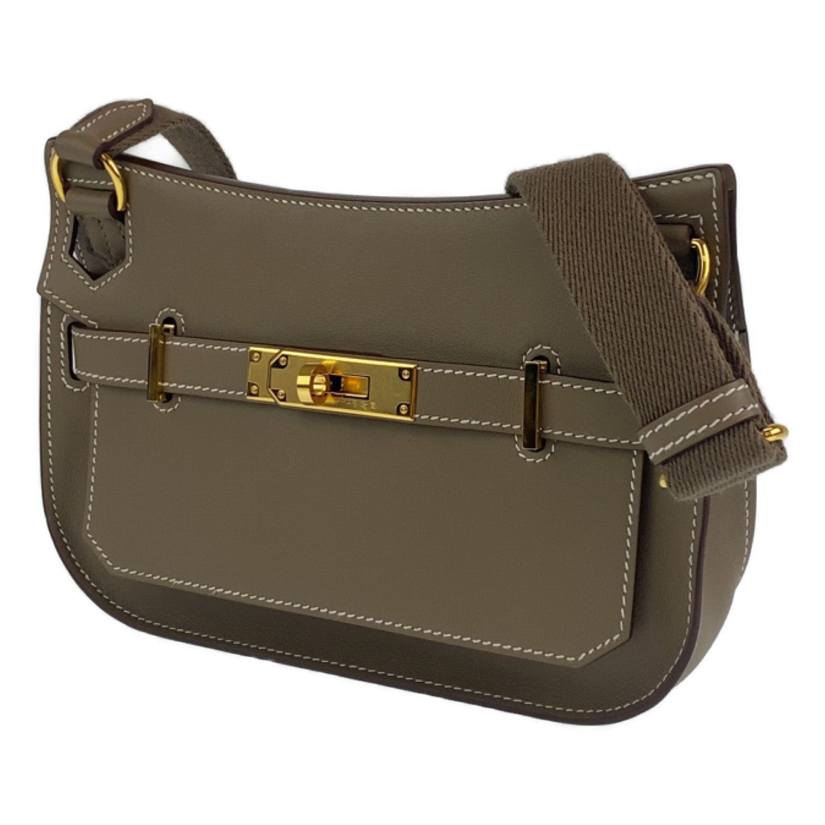 HERMES エルメス ジプシエール エトゥープ ゴールド金具 エバーカラー ショルダーバッグ 斜め掛け 男女兼用 B刻印  レディース