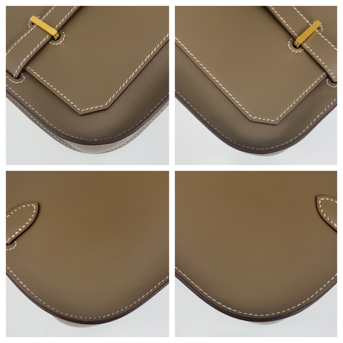 HERMES エルメス ジプシエール エトゥープ ゴールド金具 エバーカラー ショルダーバッグ 斜め掛け 男女兼用 B刻印  レディース