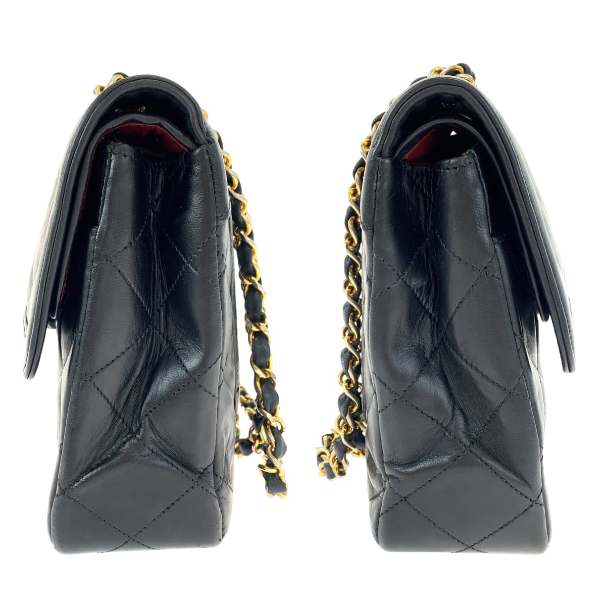 CHANEL シャネル パリ限定 マトラッセ ココマーク ターンロック ブラック 黒 ゴールド金具 ラムスキン Wチェーンショルダーバッグ  レディース