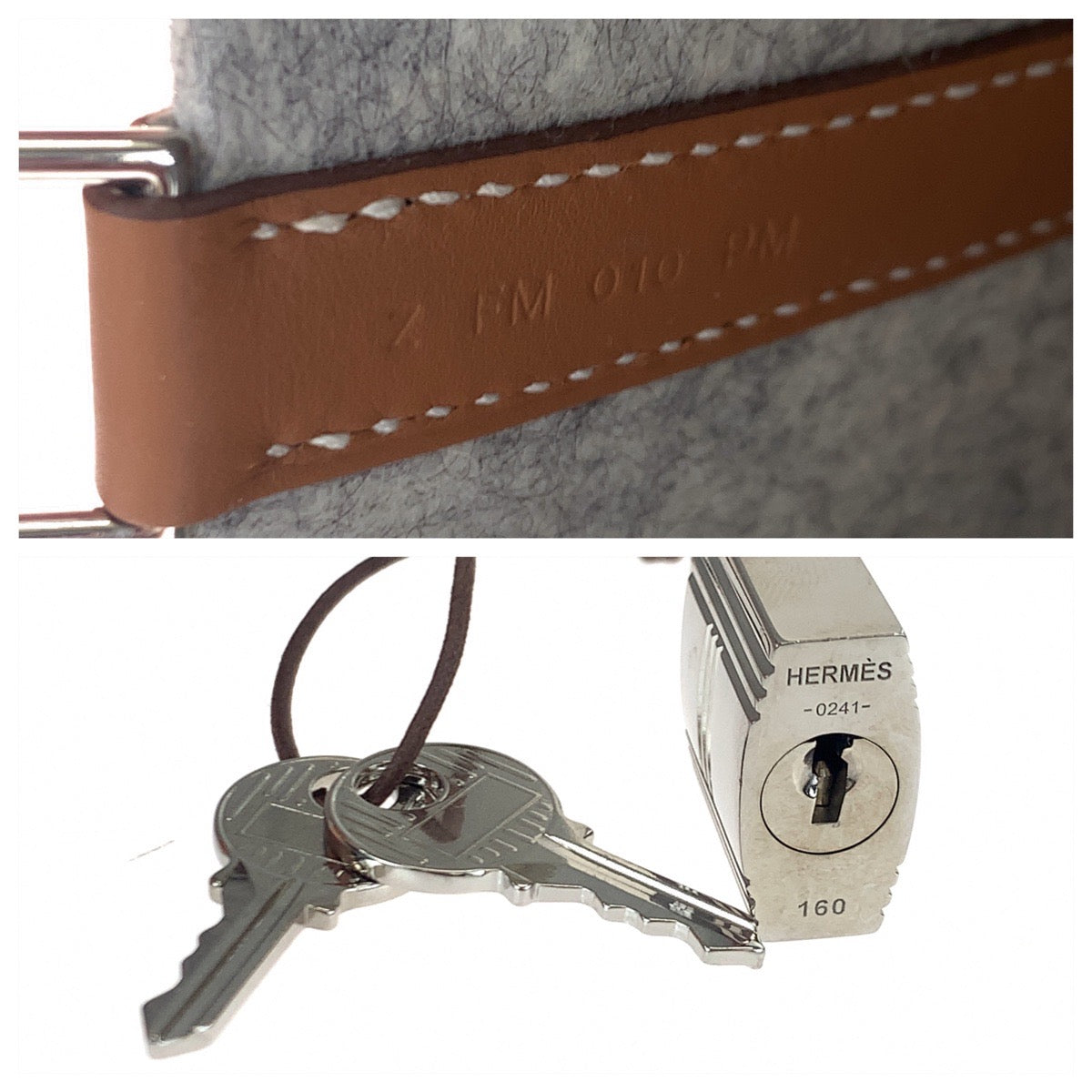 H-0432
HERMES エルメス ピコタンロック グレー 灰色 シルバー金具 フェルト / スイフト ハンドバッグ トートバッグ Z刻印  レディース