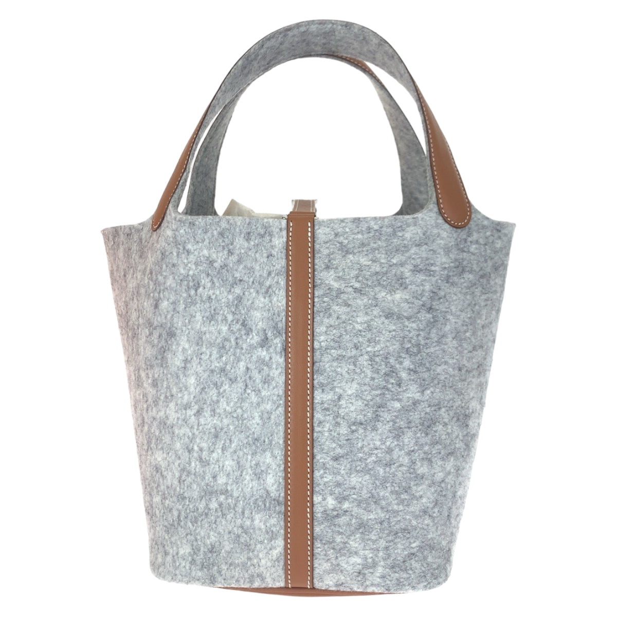 H-0432
HERMES エルメス ピコタンロック グレー 灰色 シルバー金具 フェルト / スイフト ハンドバッグ トートバッグ Z刻印  レディース