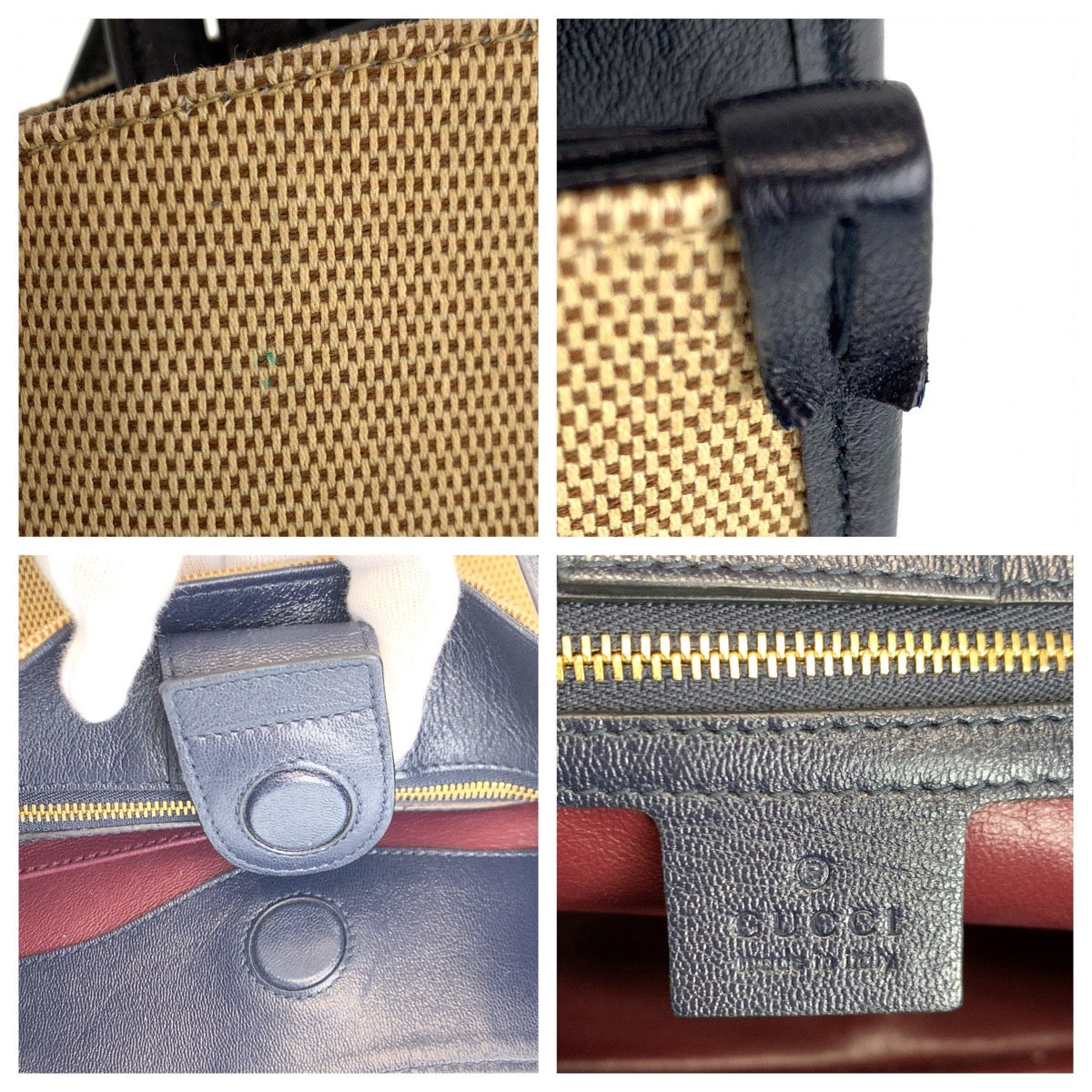 C-064
GUCCI グッチ ホースビット ベージュ 薄茶色 ネイビー ゴールド金具 レザー 623694 ショルダーバッグ トートバッグ  レディース