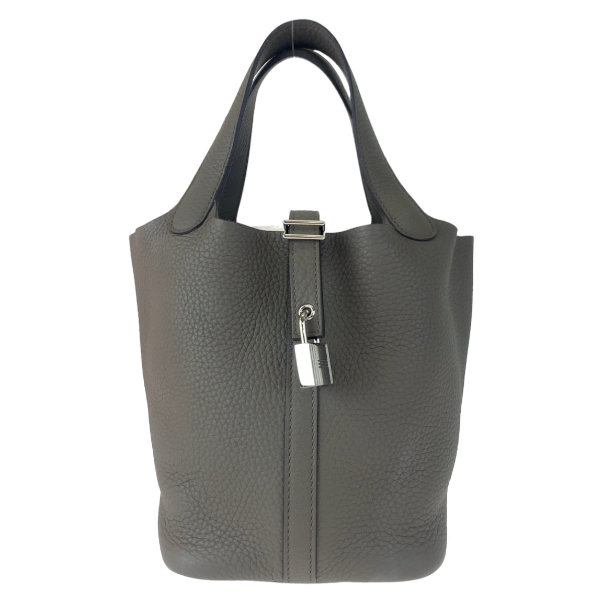 HERMES エルメス ピコタンロックPM グレー エタン トリヨンクレマンス ハンドバッグ トートバッグ D刻印  レディース