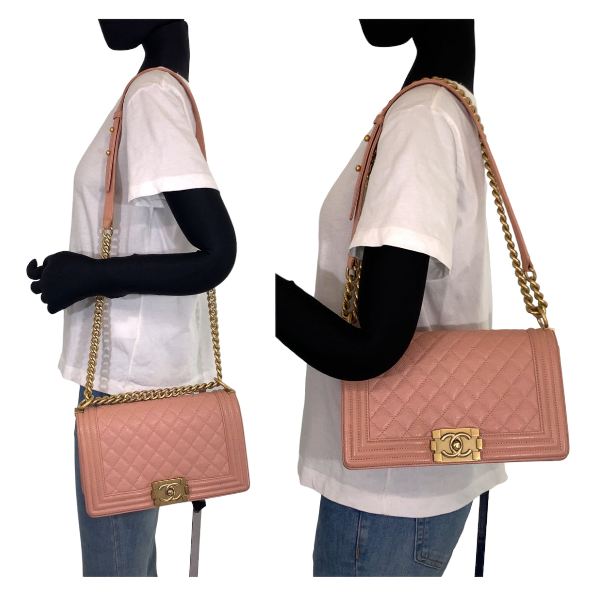 C-038
CHANEL シャネル ボーイシャネル ココマーク ターンロック ピンク ゴールド金具 キャビアスキン ショルダーバッグ チェーンショルダー  レディース
