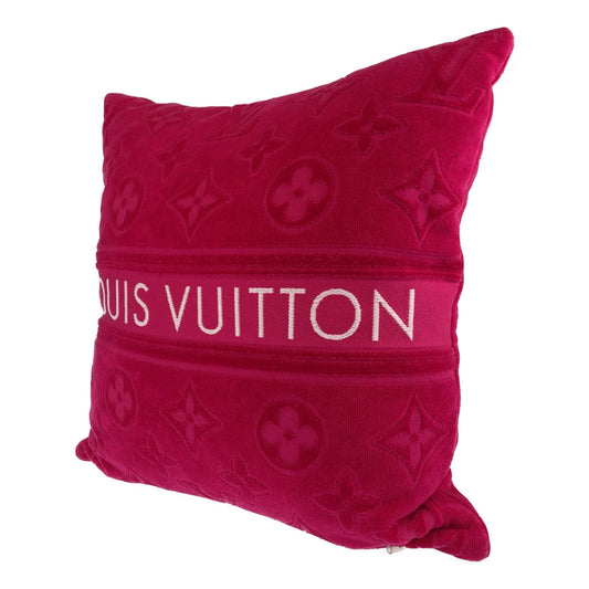 LOUIS VUITTON ルイヴィトン モノグラム クッサン LV バケーション クッション フューシャ ショッキングピンク コットン M77525 クッション ピロー 正方形  レディース