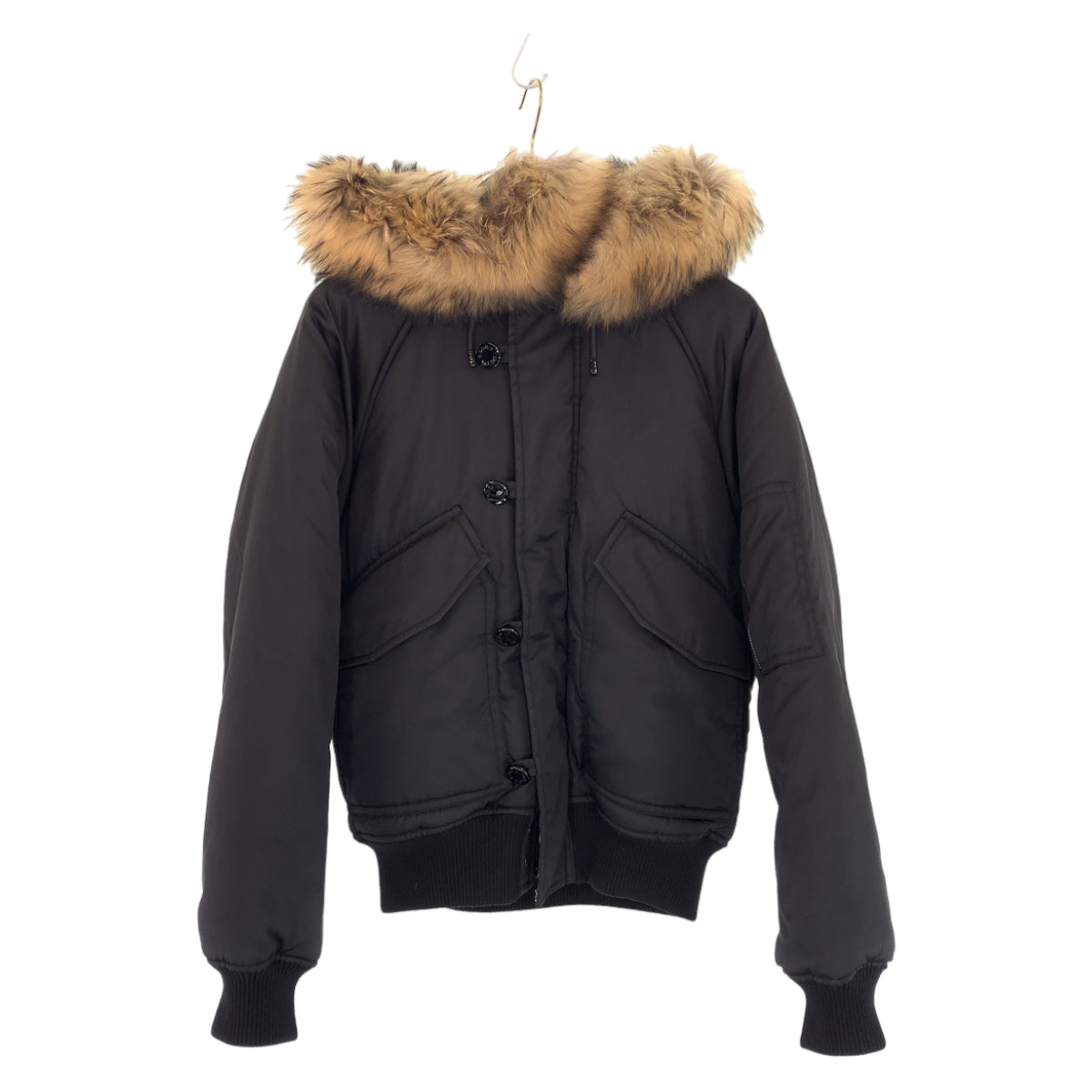 H-0446
LOUIS VUITTON ルイヴィトン 20AW LV × NIGO コラボ サイズ46 ブラック 黒 ポリエステル / コットン / フィンラクーン HJB02ERSL ダウンジャケット 中綿ジャンパー ファー取り外し可  メンズ