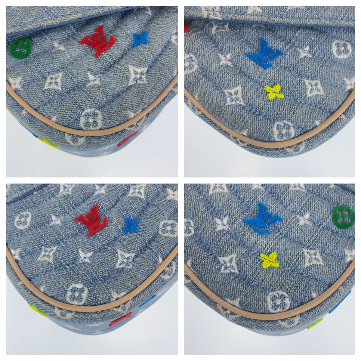 C-043
LOUIS VUITTON ルイヴィトン ニューウェーブ チェーンバッグMM ブルー 青 マルチカラー ゴールド金具 キャンバス M53692 ショルダーバッグ 斜め掛けバッグ  レディース
