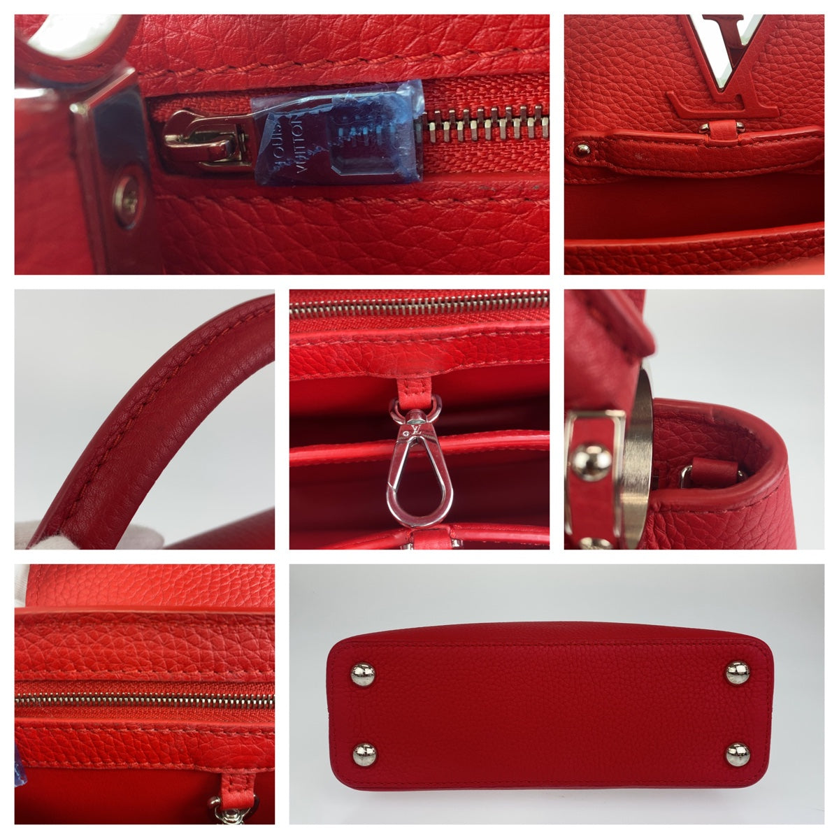 C-041
LOUIS VUITTON ルイヴィトン カプシーヌBB レッド 赤 シルバー金具 / トリヨン M94754 ショルダーバッグ ハンドバッグ 2way  レディース