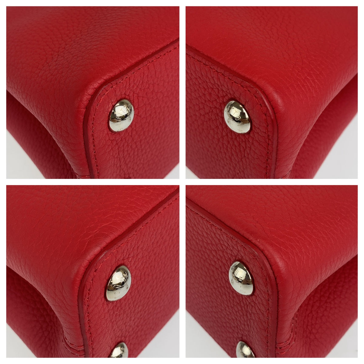 C-041
LOUIS VUITTON ルイヴィトン カプシーヌBB レッド 赤 シルバー金具 / トリヨン M94754 ショルダーバッグ ハンドバッグ 2way  レディース