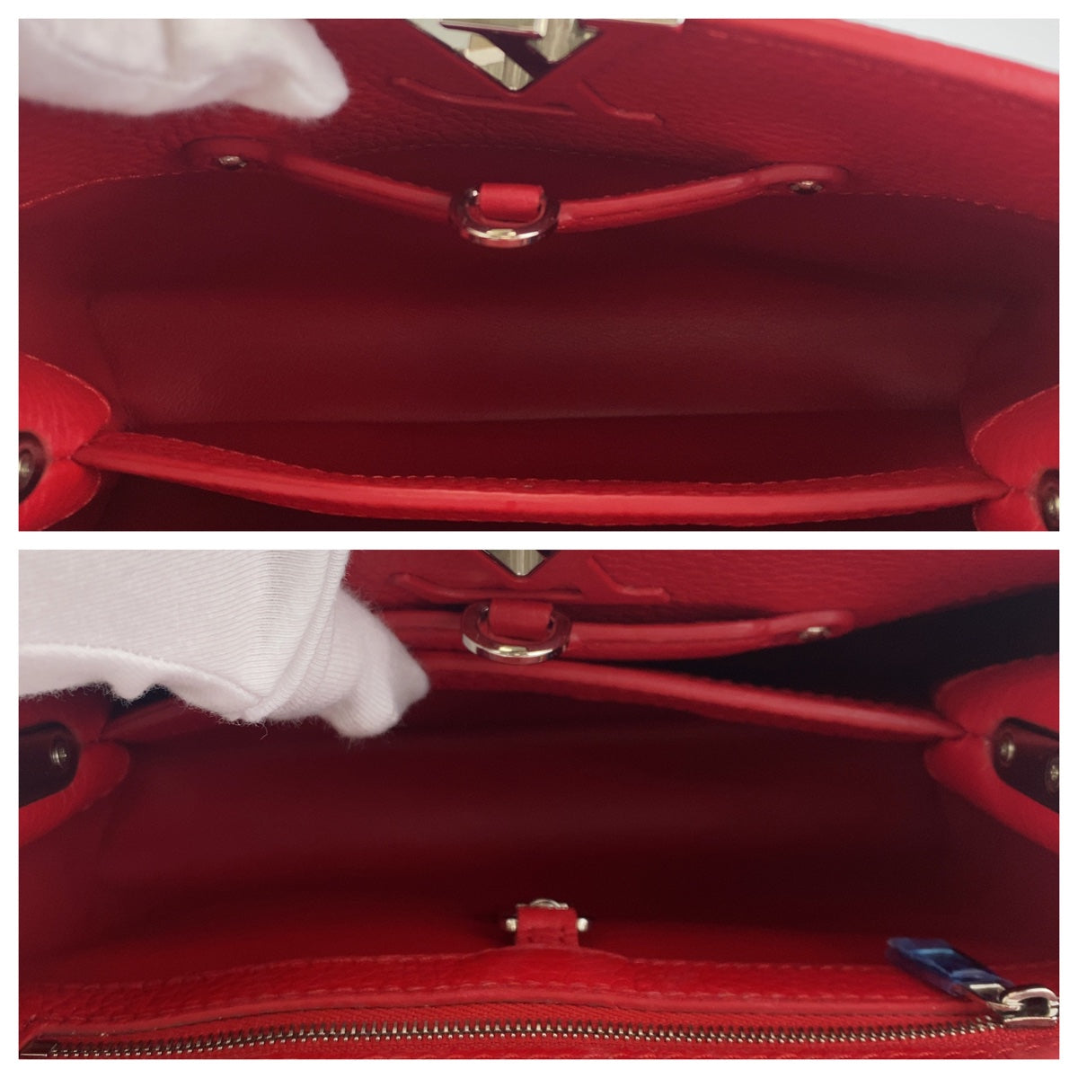 C-041
LOUIS VUITTON ルイヴィトン カプシーヌBB レッド 赤 シルバー金具 / トリヨン M94754 ショルダーバッグ ハンドバッグ 2way  レディース
