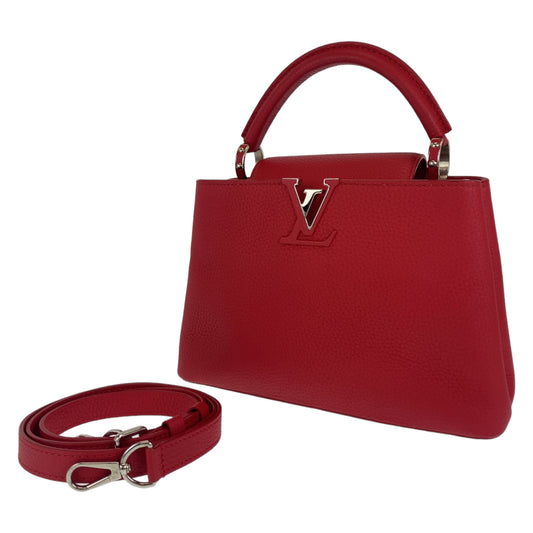 C-041
LOUIS VUITTON ルイヴィトン カプシーヌBB レッド 赤 シルバー金具 / トリヨン M94754 ショルダーバッグ ハンドバッグ 2way  レディース