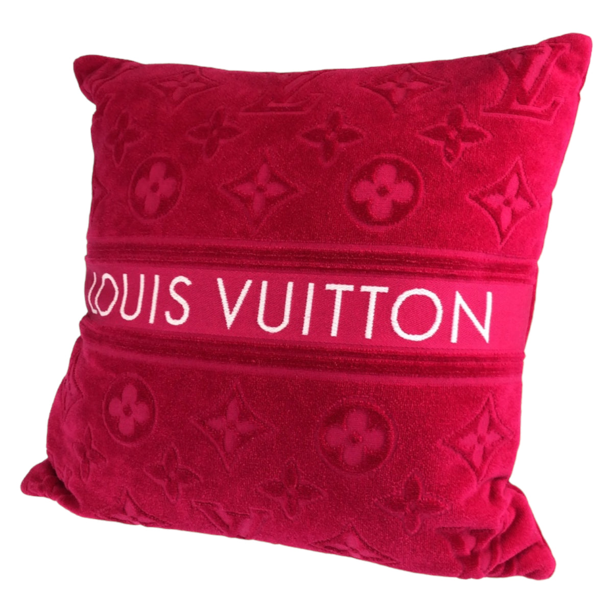 LOUIS VUITTON ルイヴィトン モノグラム クッサン LV バケーション フラージュ ショッキングピンク コットン M77525 クッション ピロー  レディース