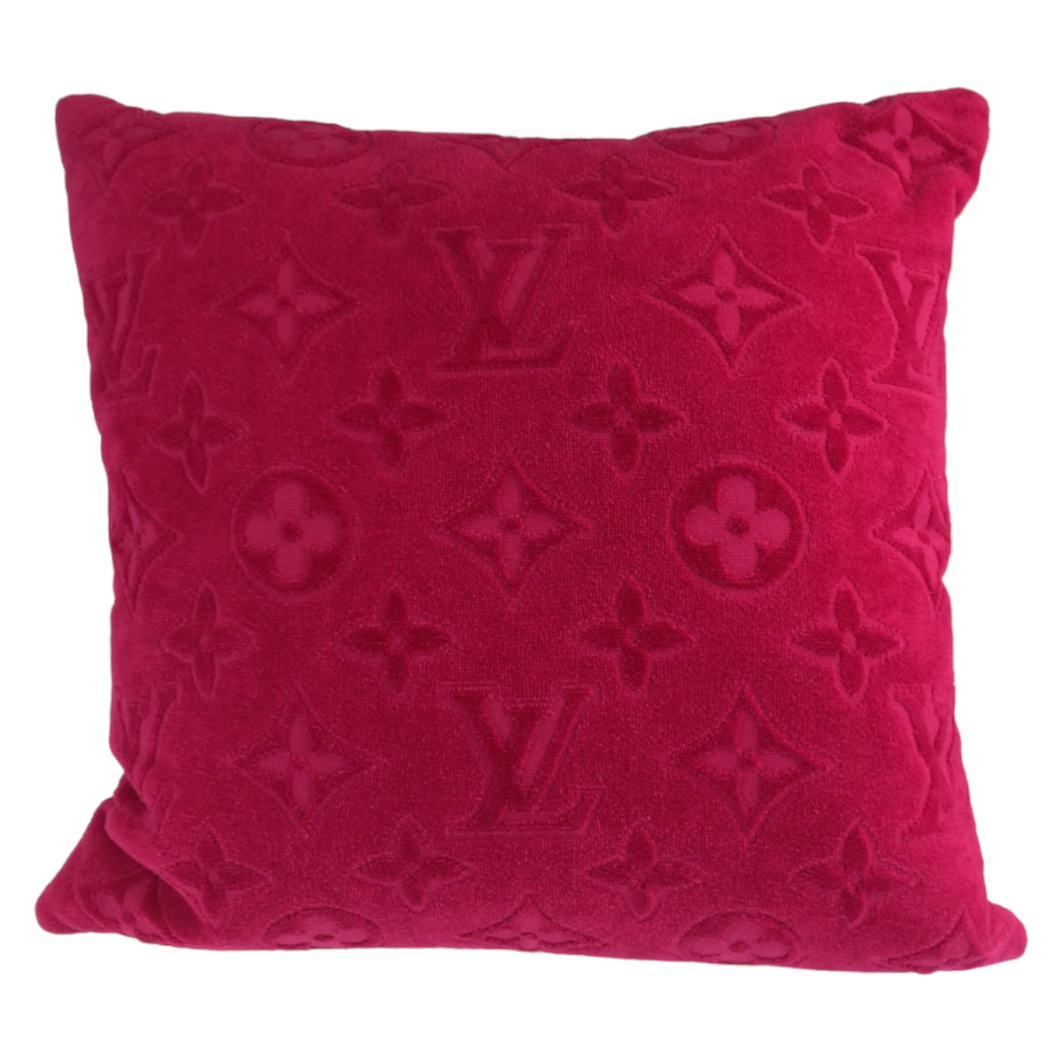 LOUIS VUITTON ルイヴィトン モノグラム クッサン LV バケーション フラージュ ショッキングピンク コットン M77525 クッション ピロー  レディース