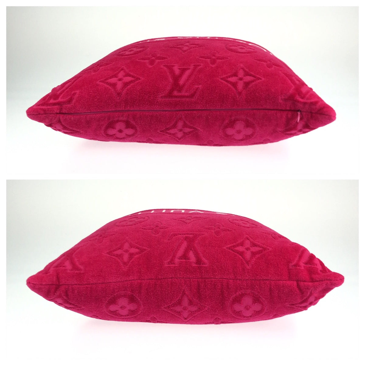 LOUIS VUITTON ルイヴィトン モノグラム クッサン LV バケーション フラージュ ショッキングピンク コットン M77525 クッション ピロー  レディース