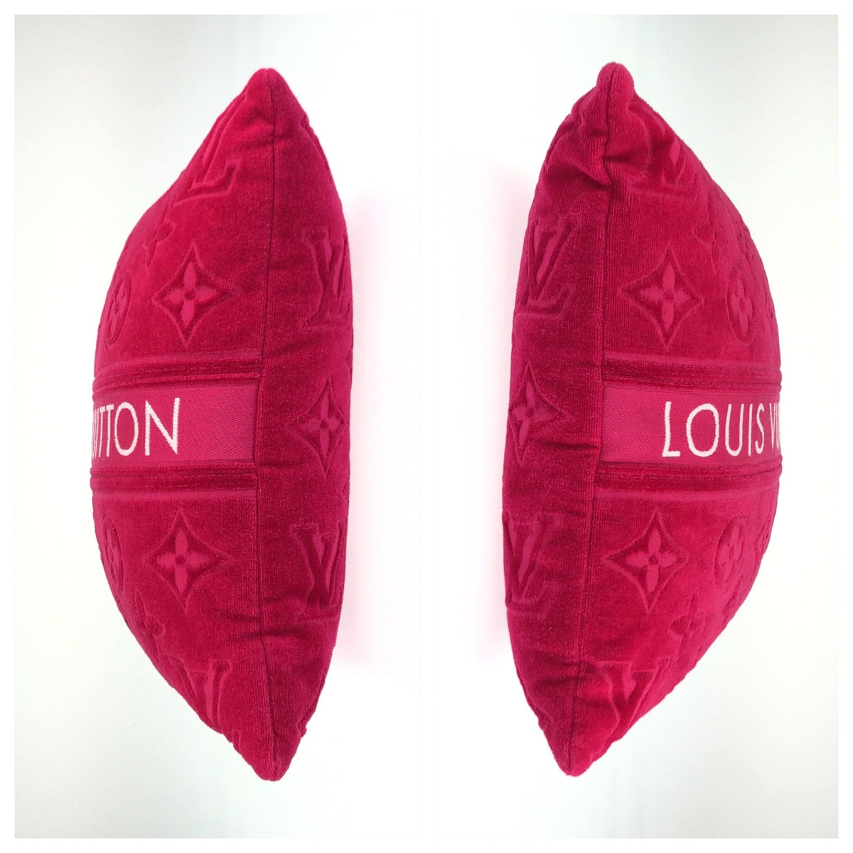 LOUIS VUITTON ルイヴィトン モノグラム クッサン LV バケーション フラージュ ショッキングピンク コットン M77525 クッション ピロー  レディース