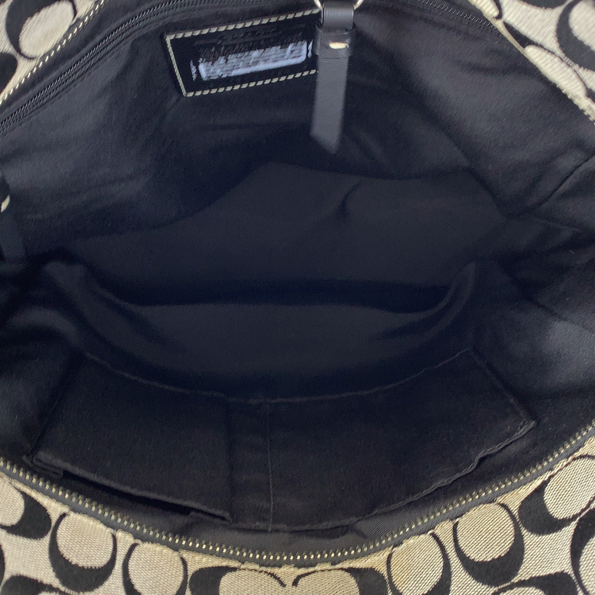COACH コーチ シグネチャー ブラック 黒 キャンバス / レザー 09345 トートバッグ ハンドバッグ  レディース