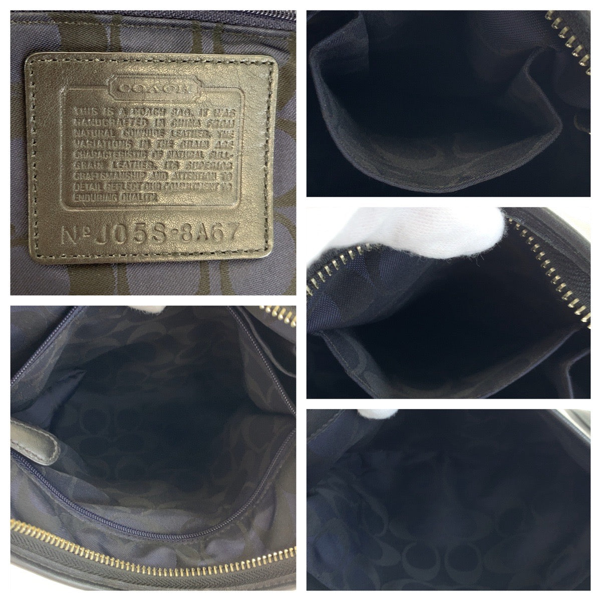 COACH コーチ ブラック 黒 レザー 8A67 ショルダーバッグ ワンショルダーバッグ  レディース