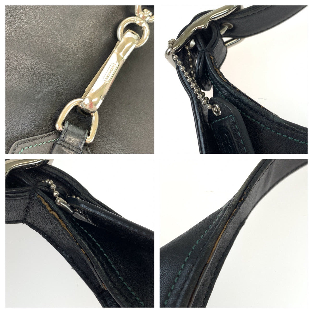 COACH コーチ ブラック 黒 レザー 8A67 ショルダーバッグ ワンショルダーバッグ  レディース