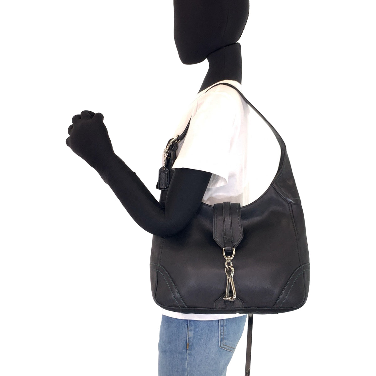 COACH コーチ ブラック 黒 レザー 8A67 ショルダーバッグ ワンショルダーバッグ  レディース