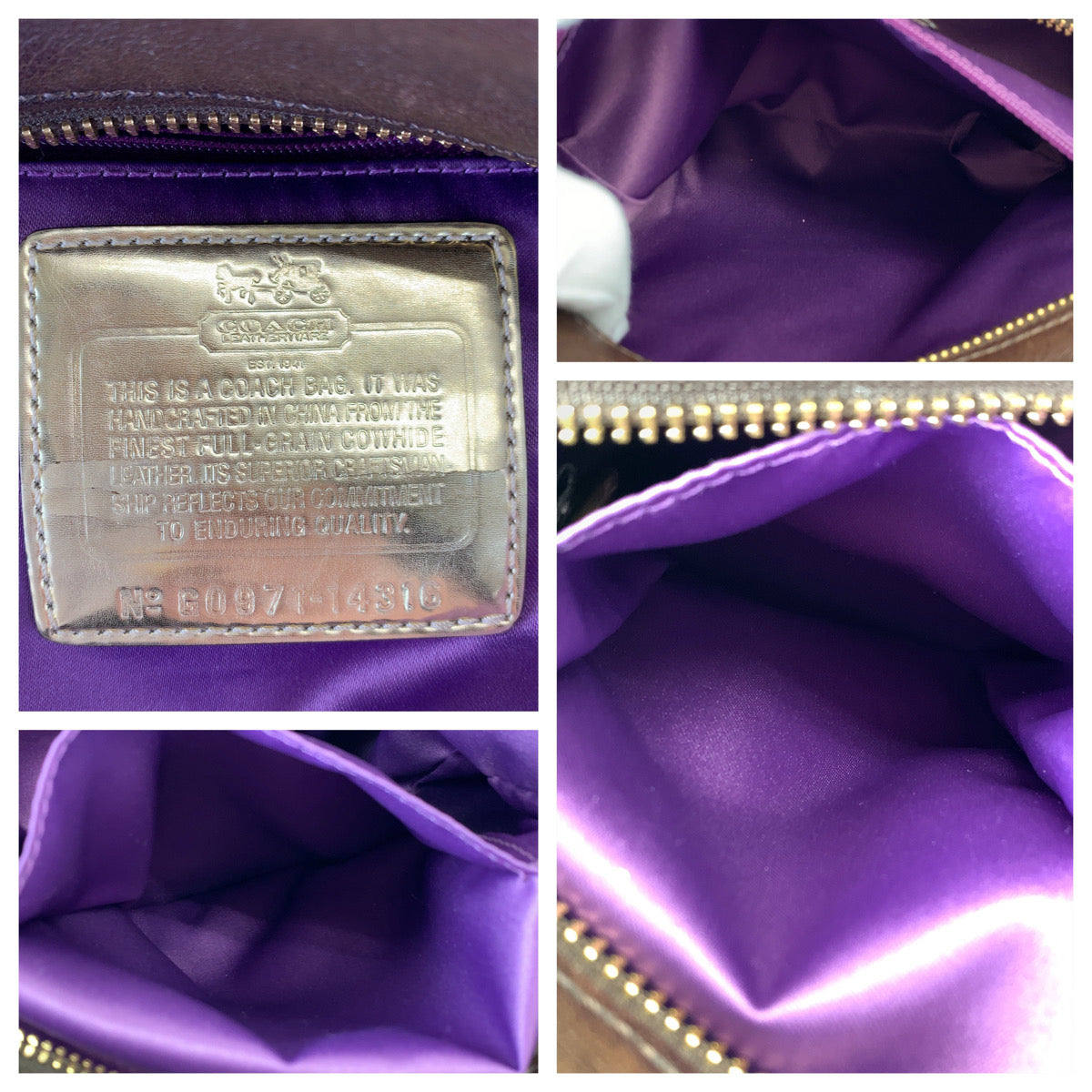 COACH コーチ ヴィンテージ マディソン ブラウン 茶 レザー 14316 ショルダーバッグ ハンドバッグ 2way  レディース