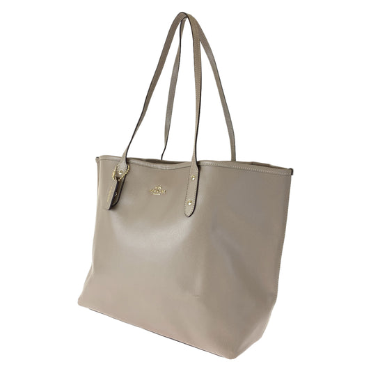 COACH コーチ ベージュ ライトブラウン PVC ショルダーバッグ トートバッグ  レディース