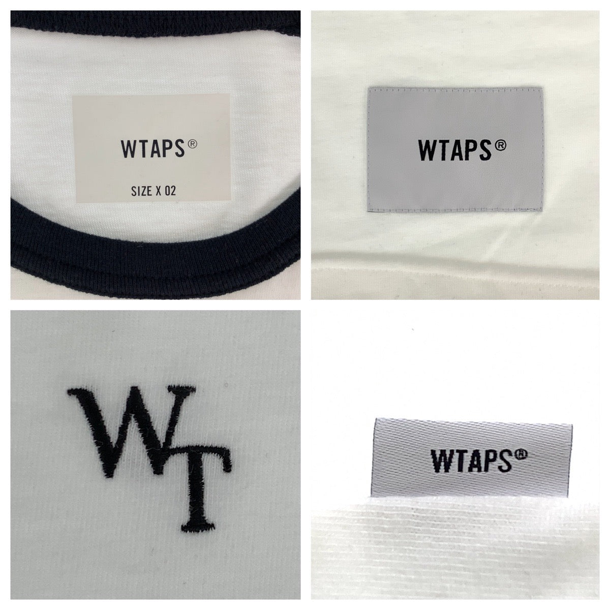 WTAPS ダブルタップス ラグランロングスリーブTシャツ サイズX 02 ホワイト 白 ブラック 黒 コットン / ポリエステル 231ATBT-CSM19 長袖Tシャツ トップス  メンズ