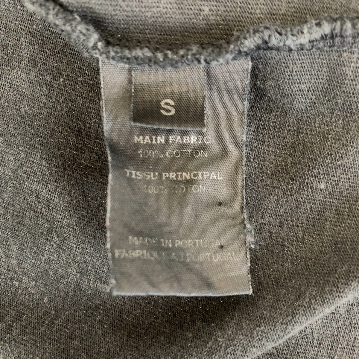 VETEMENTS ヴェトモン ヘビーメタル スカルプリント サイズS ブラック 黒 ダークグレー コットン ヴィンテージ加工 半袖Tシャツ オーバーサイズ  メンズ