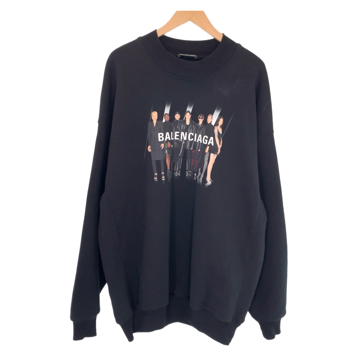 C-078
BALENCIAGA バレンシアガ フォトプリント サイズXS ブラック 黒 コットン 652981 TIVA2 スウェット オーバーサイズ トレーナー  メンズ