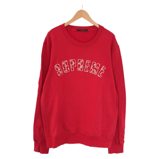 H-0472
LOUIS VUITTON ルイヴィトン 17AW LV × Supreme コラボ ロゴアーチ サイズXXL レッド 赤 コットン RM172 JIU HDY93W スウェット ロゴアーチ  メンズ