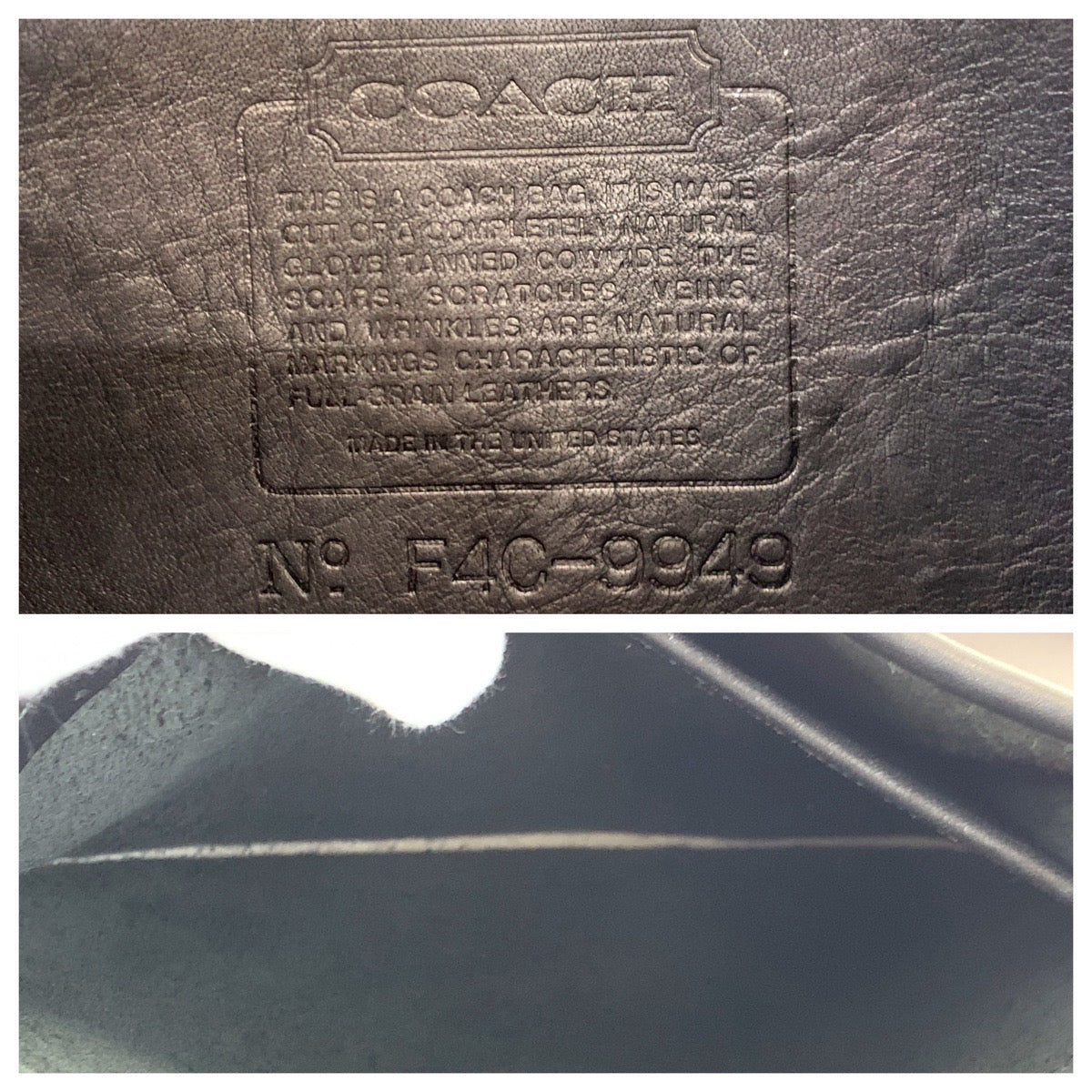 COACH コーチ ヴィンテージ オールドコーチ ブラック 黒 レザー 9949 ショルダーバッグ 斜め掛け  レディース